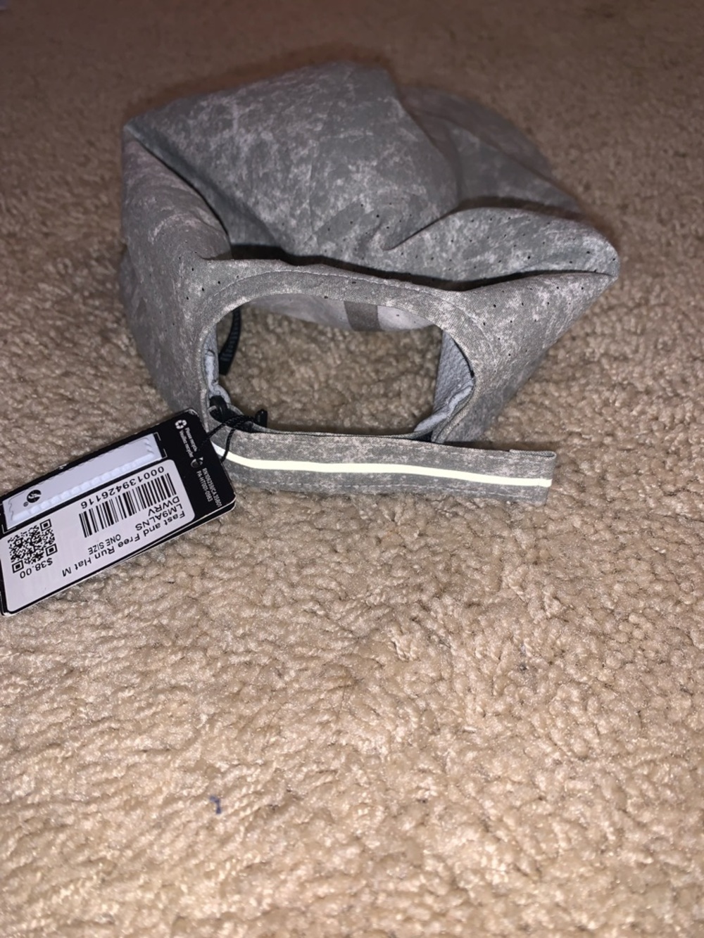 NWT Men’s Lululemon Fast and Free Run Hat Gray Pattern Running Cap One Size - Picture 6 of 8